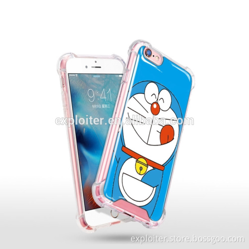 Full protective shock proof back cover cover for iphone 6 plus clear cover design
